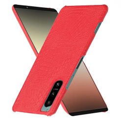Lacné Kryty | Zadný kryt Crocodile Texture červený – Sony Xperia 5 IV 5G | Lacné Kryty