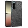 Lacné Kryty | Zadný kryt Crocodile Texture biely – Sony Xperia 5 IV 5G | Lacné Kryty