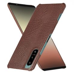 Zadný kryt Crocodile Texture hnedý – Sony Xperia 5 IV 5G | Lacné Kryty Lacné Kryty | Zadný kryt Crocodile Texture hnedý – Sony Xperia 5 IV 5G | Lacné Kryty