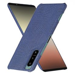 Lacné Kryty | Zadný kryt Crocodile Texture modrý – Sony Xperia 5 IV 5G | Lacné Kryty