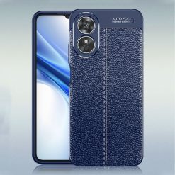 Zadný kryt Litchi Pattern modrý – Oppo A17 | Lacné Kryty Lacné Kryty | Zadný kryt Litchi Pattern modrý – Oppo A17 | Lacné Kryty
