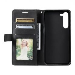 Knižkové puzdro Rhombus čierne – Samsung Galaxy S23 | Lacné Kryty Lacné Kryty | Knižkové puzdro Rhombus čierne – Samsung Galaxy S23 | Lacné Kryty