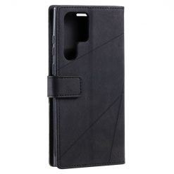 Lacné Kryty | Knižkové puzdro Rhombus čierne – Samsung Galaxy S23 Ultra | Lacné Kryty