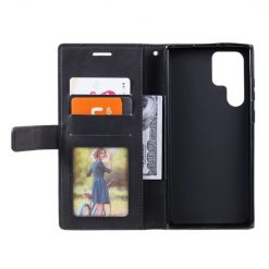 Lacné Kryty | Knižkové puzdro Rhombus čierne – Samsung Galaxy S23 Ultra | Lacné Kryty