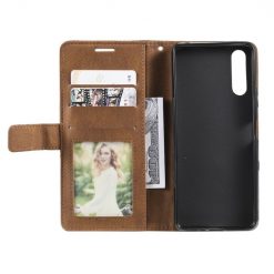 Lacné Kryty | Knižkové puzdro Rhombus hnedé – Sony Xperia 10 IV | Lacné Kryty