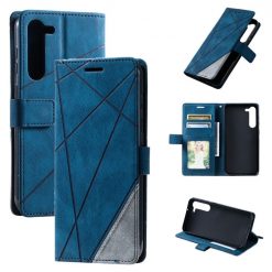 Knižkové puzdro Rhombus modré – Samsung Galaxy S23 | Lacné Kryty Lacné Kryty | Knižkové puzdro Rhombus modré – Samsung Galaxy S23 | Lacné Kryty