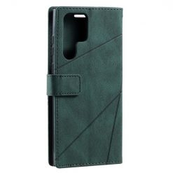 Lacné Kryty | Knižkové puzdro Rhombus zelené – Samsung Galaxy S23 Ultra | Lacné Kryty