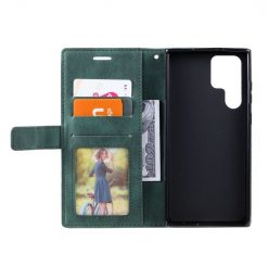 Lacné Kryty | Knižkové puzdro Rhombus zelené – Samsung Galaxy S23 Ultra | Lacné Kryty