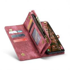 Lacné Kryty | Multifunkčné peňaženkové puzdro CaseMe Detachable červené – Samsung Galaxy S23+ (S23 Plus) | Lacné Kryty
