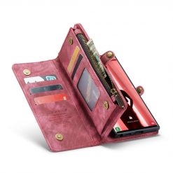 Multifunkčné peňaženkové puzdro CaseMe Detachable červené – Samsung Galaxy S23 Ultra | Lacné Kryty Lacné Kryty | Multifunkčné peňaženkové puzdro CaseMe Detachable červené – Samsung Galaxy S23 Ultra | Lacné Kryty