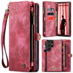 Multifunkčné peňaženkové puzdro CaseMe Detachable červené – Samsung Galaxy S23 Ultra | Lacné Kryty Lacné Kryty | Multifunkčné peňaženkové puzdro CaseMe Detachable červené – Samsung Galaxy S23 Ultra | Lacné Kryty