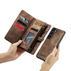 Multifunkčné peňaženkové puzdro CaseMe Detachable hnedé – Samsung Galaxy S23 | Lacné Kryty Lacné Kryty | Multifunkčné peňaženkové puzdro CaseMe Detachable hnedé – Samsung Galaxy S23 | Lacné Kryty