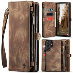 Multifunkčné peňaženkové puzdro CaseMe Detachable hnedé – Samsung Galaxy S23 Ultra | Lacné Kryty Lacné Kryty | Multifunkčné peňaženkové puzdro CaseMe Detachable hnedé – Samsung Galaxy S23 Ultra | Lacné Kryty