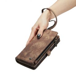 Multifunkčné peňaženkové puzdro CaseMe Detachable hnedé – Samsung Galaxy S23 Ultra | Lacné Kryty Lacné Kryty | Multifunkčné peňaženkové puzdro CaseMe Detachable hnedé – Samsung Galaxy S23 Ultra | Lacné Kryty