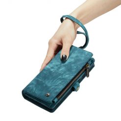Lacné Kryty | Multifunkčné peňaženkové puzdro CaseMe Detachable modré – Samsung Galaxy S23 Ultra | Lacné Kryty