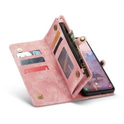 Lacné Kryty | Multifunkčné peňaženkové puzdro CaseMe Detachable ružové – Samsung Galaxy S23 | Lacné Kryty