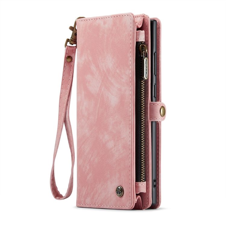Multifunkčné peňaženkové puzdro CaseMe Detachable ružové – Samsung Galaxy S23 Ultra