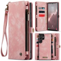 Multifunkčné peňaženkové puzdro CaseMe Detachable ružové – Samsung Galaxy S23 Ultra | Lacné Kryty Lacné Kryty | Multifunkčné peňaženkové puzdro CaseMe Detachable ružové – Samsung Galaxy S23 Ultra | Lacné Kryty