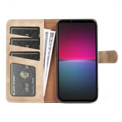 Peňaženkové puzdro Dual Wavy Case hnedé – Sony Xperia 10 IV | Lacné Kryty Lacné Kryty | Peňaženkové puzdro Dual Wavy Case hnedé – Sony Xperia 10 IV | Lacné Kryty