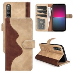 Peňaženkové puzdro Dual Wavy Case hnedé – Sony Xperia 10 IV | Lacné Kryty Lacné Kryty | Peňaženkové puzdro Dual Wavy Case hnedé – Sony Xperia 10 IV | Lacné Kryty