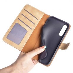 Peňaženkové puzdro Dual Wavy Case hnedé – Sony Xperia 10 IV | Lacné Kryty Lacné Kryty | Peňaženkové puzdro Dual Wavy Case hnedé – Sony Xperia 10 IV | Lacné Kryty