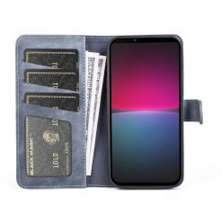 Lacné Kryty | Peňaženkové puzdro Dual Wavy Case modré – Sony Xperia 10 IV | Lacné Kryty