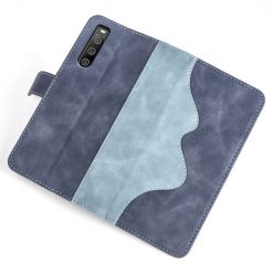 Lacné Kryty | Peňaženkové puzdro Dual Wavy Case modré – Sony Xperia 10 IV | Lacné Kryty