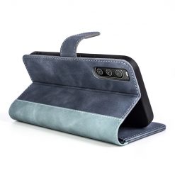 Lacné Kryty | Peňaženkové puzdro Dual Wavy Case modré – Sony Xperia 10 IV | Lacné Kryty