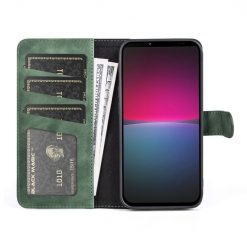 Lacné Kryty | Peňaženkové puzdro Dual Wavy Case zelené – Sony Xperia 10 IV | Lacné Kryty