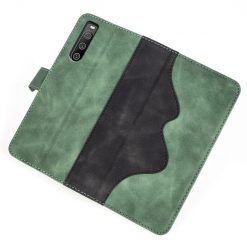 Lacné Kryty | Peňaženkové puzdro Dual Wavy Case zelené – Sony Xperia 10 IV | Lacné Kryty
