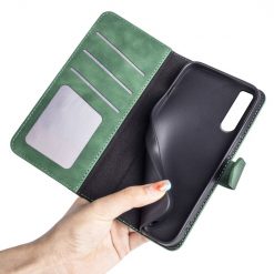Lacné Kryty | Peňaženkové puzdro Dual Wavy Case zelené – Sony Xperia 10 IV | Lacné Kryty