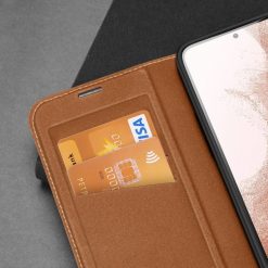 Lacné Kryty | Peňaženkové puzdro Dux Ducis Skin X2 hnedé – Samsung Galaxy S23 | Lacné Kryty