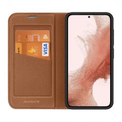 Peňaženkové puzdro Dux Ducis Skin X2 hnedé – Samsung Galaxy S23+ (S23 Plus) | Lacné Kryty Lacné Kryty | Peňaženkové puzdro Dux Ducis Skin X2 hnedé – Samsung Galaxy S23+ (S23 Plus) | Lacné Kryty