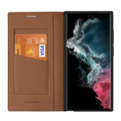 Lacné Kryty | Peňaženkové puzdro Dux Ducis Skin X2 hnedé – Samsung Galaxy S23 Ultra | Lacné Kryty