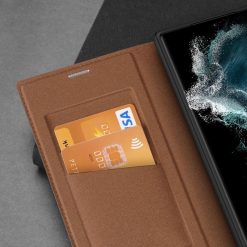 Lacné Kryty | Peňaženkové puzdro Dux Ducis Skin X2 hnedé – Samsung Galaxy S23 Ultra | Lacné Kryty