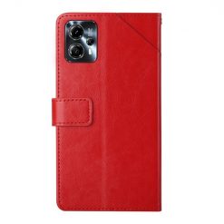 Lacné Kryty | Peňaženkové puzdro Geometric Pattern case červené – Motorola Moto G13 / G23 / G53 5G | Lacné Kryty