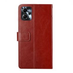 Peňaženkové puzdro Geometric Pattern case hnedé – Motorola Moto G13 / G23 / G53 5G | Lacné Kryty Lacné Kryty | Peňaženkové puzdro Geometric Pattern case hnedé – Motorola Moto G13 / G23 / G53 5G | Lacné Kryty