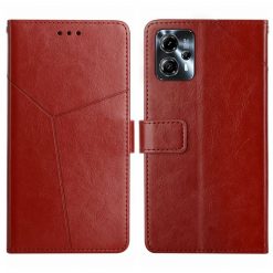 Peňaženkové puzdro Geometric Pattern case hnedé – Motorola Moto G13 / G23 / G53 5G | Lacné Kryty Lacné Kryty | Peňaženkové puzdro Geometric Pattern case hnedé – Motorola Moto G13 / G23 / G53 5G | Lacné Kryty