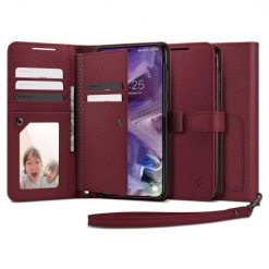 Peňaženkové puzdro Spigen WALLET „S“ PLUS bordové – Samsung Galaxy S23+ (S23 Plus) | Lacné Kryty Lacné Kryty | Peňaženkové puzdro Spigen WALLET „S“ PLUS bordové – Samsung Galaxy S23+ (S23 Plus) | Lacné Kryty