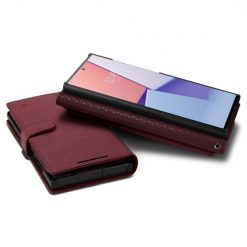 Lacné Kryty | Peňaženkové puzdro Spigen WALLET „S“ PLUS bordové – Samsung Galaxy S23 Ultra | Lacné Kryty