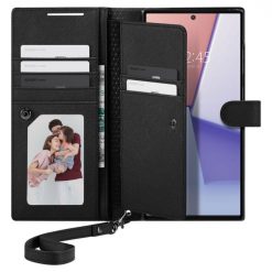 Lacné Kryty | Peňaženkové puzdro Spigen WALLET „S“ PLUS čierne – Samsung Galaxy S23 Ultra | Lacné Kryty