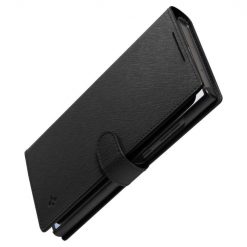 Lacné Kryty | Peňaženkové puzdro Spigen WALLET „S“ PLUS čierne – Samsung Galaxy S23 Ultra | Lacné Kryty