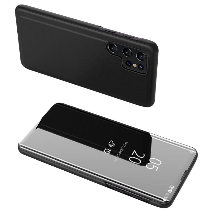 Priehľadný Kryt Clear View Case Čierny – Samsung Galaxy S23 Ultra