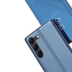 Lacné Kryty | Priehľadný kryt Clear View Case modrý – Samsung Galaxy S23 | Lacné Kryty