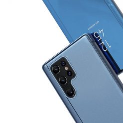 Priehľadný kryt Clear View Case modrý – Samsung Galaxy S23 Ultra | Lacné Kryty Lacné Kryty | Priehľadný kryt Clear View Case modrý – Samsung Galaxy S23 Ultra | Lacné Kryty