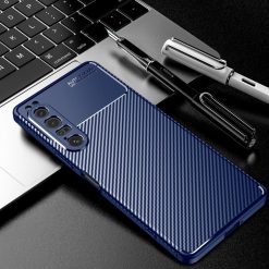 Lacné Kryty | Zadný Kryt Carbon Fiber modrý – Sony Xperia 1 IV | Lacné Kryty
