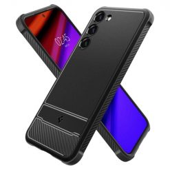 Lacné Kryty | Zadný kryt Spigen Rugged Armor čierny – Samsung Galaxy S23 | Lacné Kryty