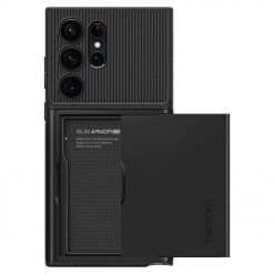 Lacné Kryty | Zadný kryt Spigen Slim Armor CS čierny – Samsung Galaxy S23 Ultra | Lacné Kryty