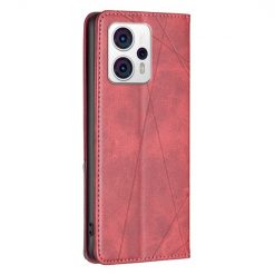 Knižkové puzdro Rhombus červené – Motorola Moto G13 / G23 / G53 5G | Lacné Kryty Lacné Kryty | Knižkové puzdro Rhombus červené – Motorola Moto G13 / G23 / G53 5G | Lacné Kryty