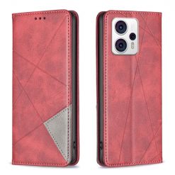 Knižkové puzdro Rhombus červené – Motorola Moto G13 / G23 / G53 5G | Lacné Kryty Lacné Kryty | Knižkové puzdro Rhombus červené – Motorola Moto G13 / G23 / G53 5G | Lacné Kryty